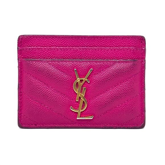 YSL All Black Cardholder Wallet - Picture 1 of 12